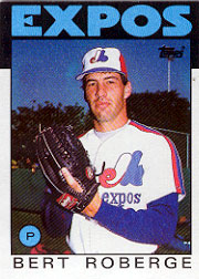 1986 Topps Baseball Cards      154     Bert Roberge